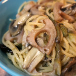 【たらの芽と筍とレンコンのパスタ】