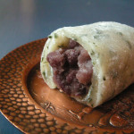 大根の葉餅のあんこ巻き