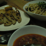 自家製パスタで晩ご飯