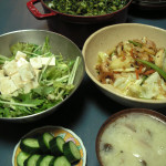 【また緑ばっかりな晩ご飯】